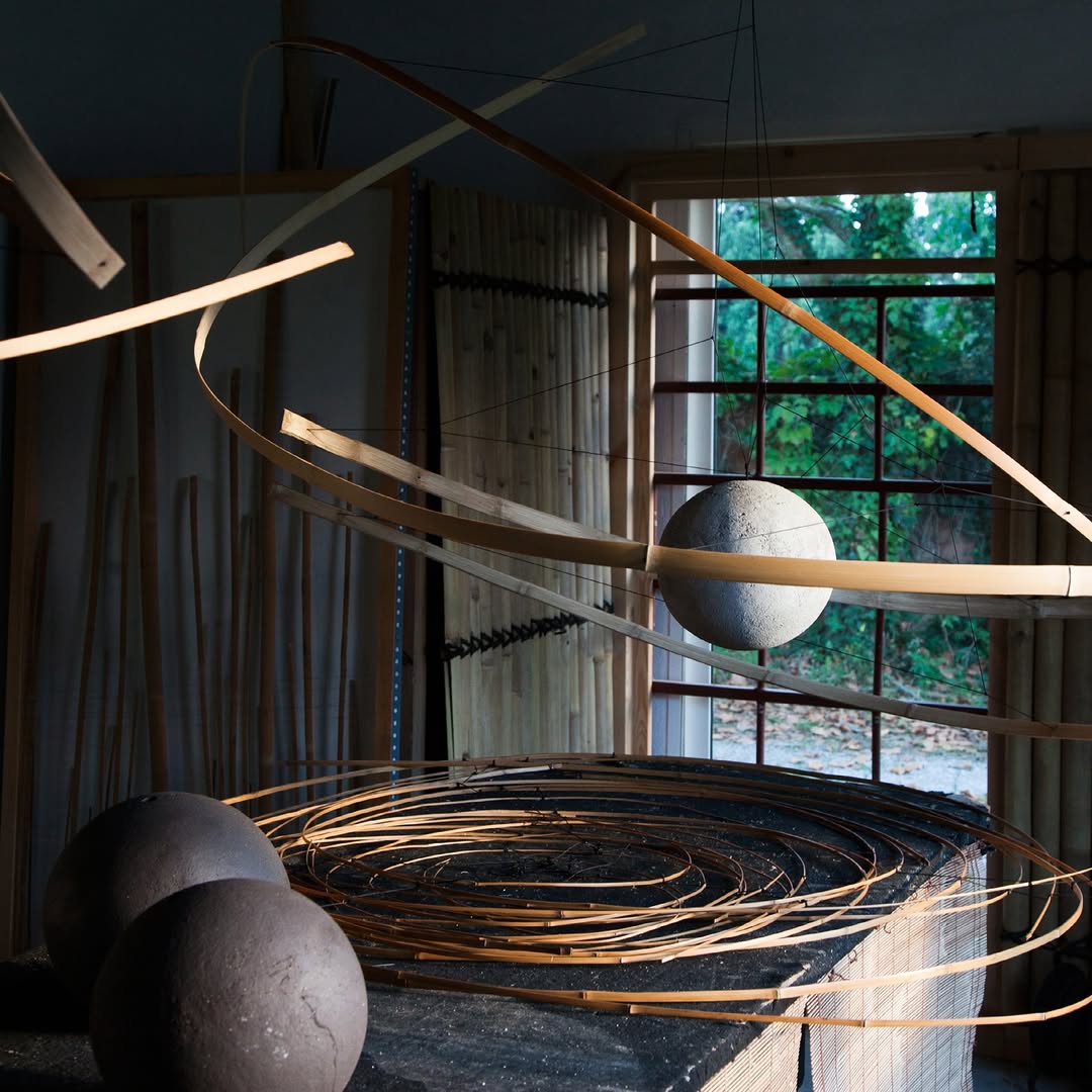 Sculptor Laurent Martin working with bamboo in rural Catalonia, from the Issue Twenty-Two archive