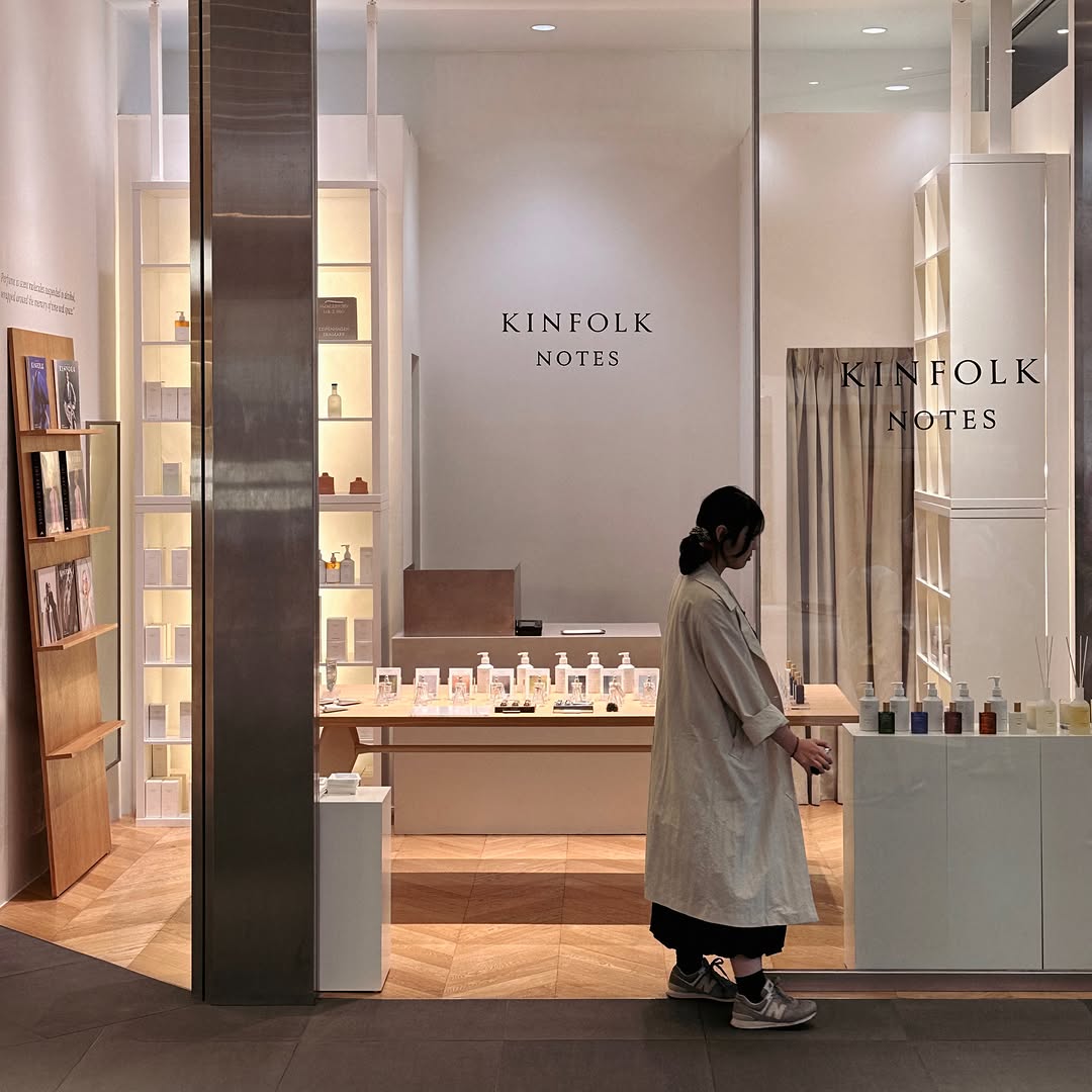 Kinfolk Notes fragrances, books and magazines at the pop-up at PARCO Shibuya, Tokyo