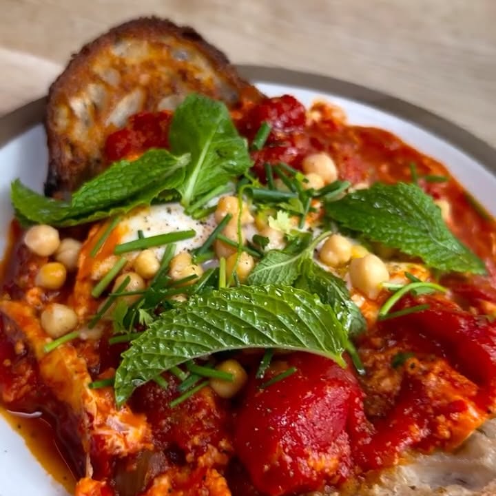 Shakshuka — eggs in spiced tomato sauce
